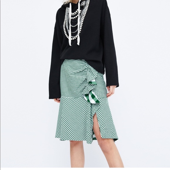 ⭐️⭐️Sale!! Zara Midi Asymmetric Skirt **Host Pic** - Picture 3 of 8